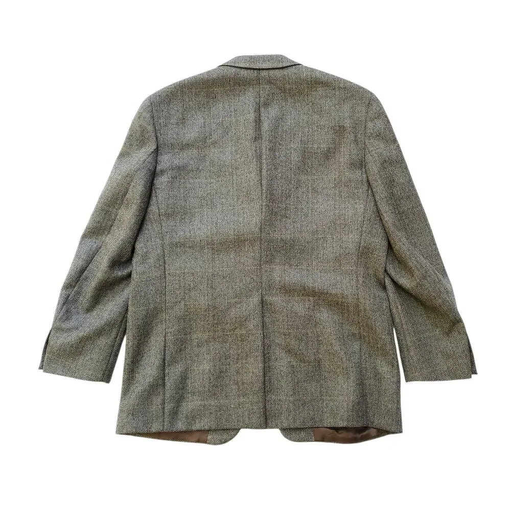 Chaps Ralph Lauren Ivy Prep Wool Blazer Jacket Sport Coat Brown Tweed 3 Btn 42R